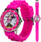 Minnie Mouse Kids' Analog Watch by Accutime - Pink Bezel, Strap & Dial, Time-Teacher Model MN1157...