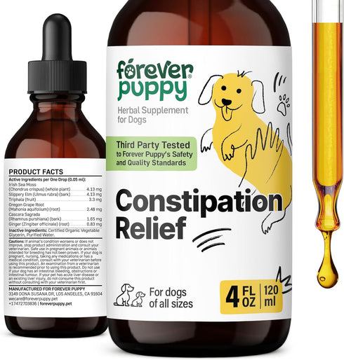 Constipation Relief for Dogs - Stool Ease Dog Supplements - Sea Moss for All Breeds & Sizes - Slippery Elm for Digestive Health - Dog Fiber Vitami...