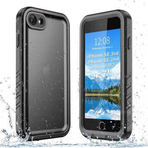SPORTLINK Waterproof Case for iPhone SE 3rd 2022/iPhone SE 2nd 2020/iPhone 7/8 - Built in Screen Protector Full Body Shockproof Dustproof IP68 Wat...