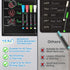 Magnetic Dry Erase Black Menu Board for Fridge (16 x 12"), Weekly Meal Planner Blackboard w/ 4 Neon Chalk Markers & Cloth Eraser, Chalkboard Organ...
