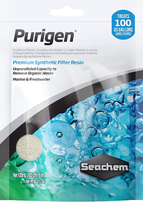 Seachem Indoor Purigen Organic Filtration Resin - Fresh and Saltwater 100 ml...