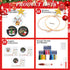 3 pcs christmas embroidery kit,embroidery kit for beginners adults,cross stitch kits with Patterns and Instructions3 Embroidery Hoop 3 Set Embroid...