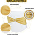 Eternal Beauty Set of 10 Gold Chair Sashes Glitter Chair Band Spandex Chair Sashes for Folding Chairs Wedding...
