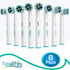 Compatible Oral B Braun Criss-Cross Replacement Heads for Electric Toothbrushes - 8-Pack | Standard Tooth Brush Heads with Dupont...