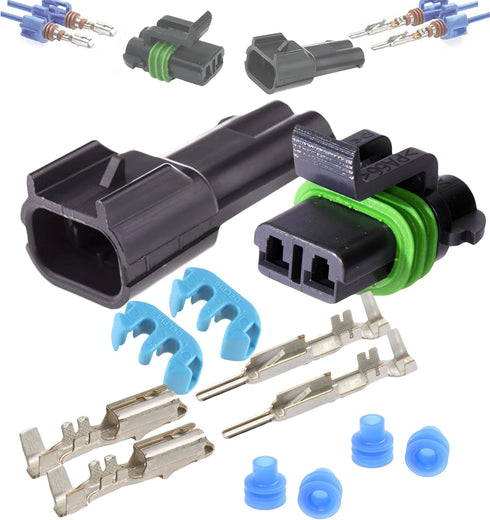 APTIV Metri-Pack 280 Series 2-Way Connector w/10-12 AWG Sealed Waterproof Set...
