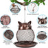 Outside Wild Bird Feeder, Heavy Duty Metal Frame Squirrel Proof Bird Feeders Hanging for Garden Yard Outdoor Decoration, Cute Cat Shaped...