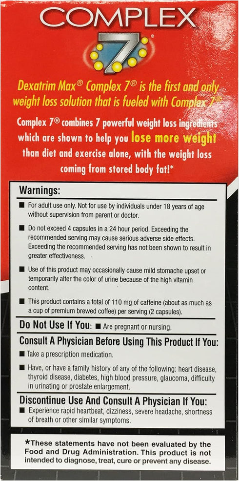Stacker 2 Dexatrim Max Complex-7 | Lose Weight & Burn Fat w/ Seven Healthy Ingredients Designed to Boost Energy & Reduce Hunger,60 Capsules...