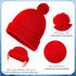 Geyoga 2 Pcs Pom Beanie Hat Men Women Winter Hat Pom Knit Hat Beanies with Ball at Top Acrylic Winter pom Cap with Cuff...