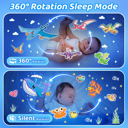 Dinosaur Night Light for Kids, 10 Musics+6 Films Kids Night Light Projector for Kids,126 Lighting Effects+Remote Kids Projector Night Light for Ki...