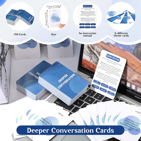 Poen 1 Box of Conversation Cards Games Deeper Talk Deck Relationship Building Conversation Starters Icebreaker Questions Team Building Activities ...