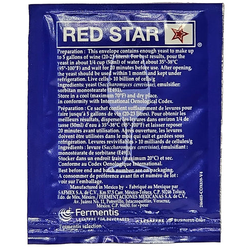 Red Star Premier Cuvee Wine Yeast, 5g - 10-Pack...