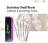 Dental tools Cleaning Kit Premium German Stainless Steel Plaque Cleaner, Tartar Remover, 6 Pieces Oral Care Instruments with Case Suitable for Adu...