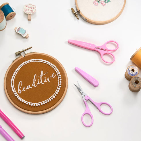 Beaditive High Precision Detail Scissors Set (2-Pc) Sharp, Fine Tips | Paper Cutting, Scrapbooking, Sewing, Crafting | Stainless Steel | Protectiv...
