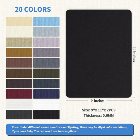 KING MOUNTAIN Canvas Repair Patch 9 x11 Inch 2 Pcs Self-Adhesive Waterproof Fabric Patch for Sofas, Tents, Furniture,Tote Bags, Car Seats (Black)...