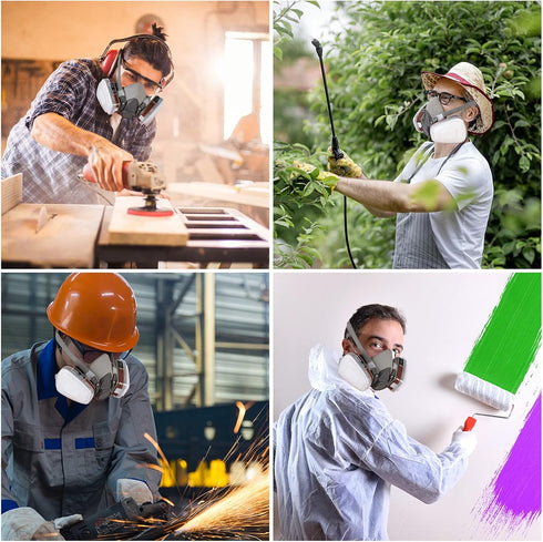 Reusable Half Face Cover - 6200 Half Respir?tor Face Cover?for Paint, Dust and Formaldehyde, Sanding, Polishing,Spraying,Against Dust,Chemicals...