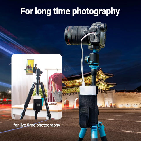 JJC Equipment Mounting Strap for Power Bank on Tripod for Long Time Photography,Remote/Off-Camera Flash Holder Strap for Photographer Videographer...