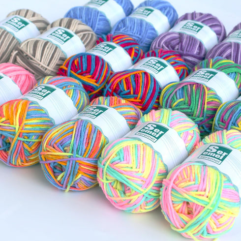 2 Pcs ?2 * 48g/2 * 142yards?Crochet/Knitting Rainbow Yarn,Multicolor Variegated 100% Acrylic Yarn,Crochet Yarn for Beginners,Soft Yarn for Crochet...