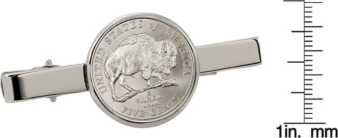 Westward Journey Bison Nickel Silvertone Tie Clip...