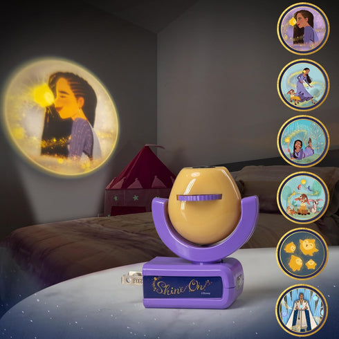 Projectables Disney Wish LED Night Light Plug-in Dusk-to-Dawn Projector Ideal for Kids Girls Boys Nursery Playroom Bathroom Bedroom 80089......