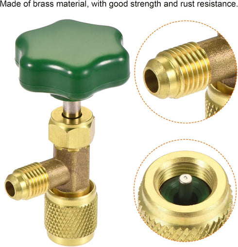 MECCANIXITY Self-sealing Can Tap Valve 1/4 SAE 7/16-28 Thread Bottle Opener for Refrigeration A/C Charging...