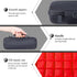 co2CREA Hard Travel Case Replacement for JBL Flip 6 FLIP 5 Waterproof Portable Bluetooth Speaker (Black Case + Inside Red)...