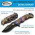 SZCO Supplies : 8”Firefighter Decal Liner Lock Assisted Open Tactical Rescue Professional Folding Knife, Red (300557-FF)...