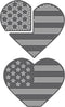 Rhinestone Genie American Flag Heart 8"-Red, White & Blue Magnetic Rhinestone Template, Black...
