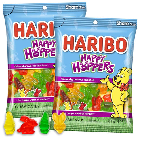 Haribo Happy Hoppers Gummi Candy 4 oz (2 Pack)...