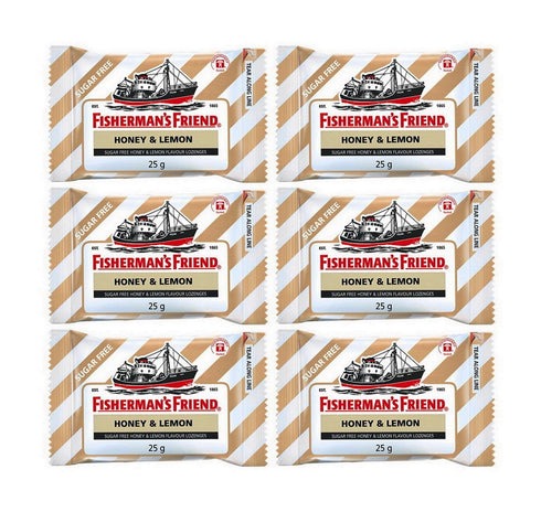 Fisherman's Friend Honey Lemon Lozenges 25g, (Pack of 6)...