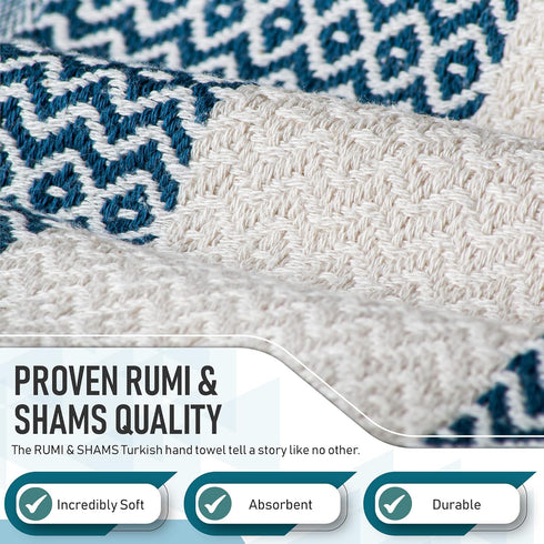 Turkish Hand Towels for Bathroom | 2 pcs Decorative Bathroom Towels | 100% Cotton Farmhouse Kitchen Towels | 16x35 Boho Hand Towels | Oeko-Tex Cer...