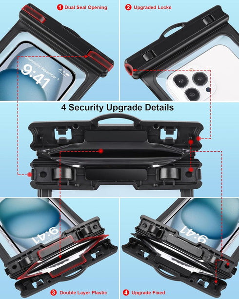 2024 2 Pack Waterproof Phone Pouch, Cruise Ship Essentials Must Haves Dry Bag for Vacation Beach Travel Kayak Accessories, Water Proof Case for iP...