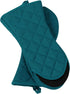 uxcell Canvas Oven Mitts, Heat Resistant Gloves Dutch Pot Holders, Non-Slip Grip, Cotton Inside Double Oven Gloves, with Hanging Loop, 1 Pair, Gre...