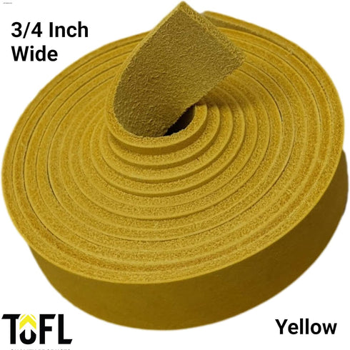 TOFL Genuine Top-Grain Leather Strap | 72 Inches Long | 3/4 Inch Wide | 1/8 Inch Thick (7-8 oz) | 1 Leather Strip for DIY Arts & Craft Projects, C...