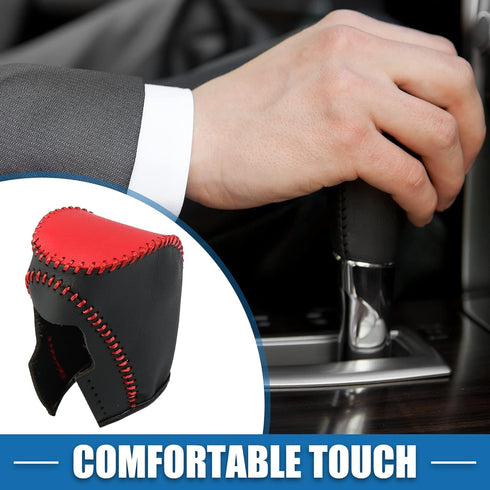 Gear Shifting Knob Cover Automatic Transmission Lever Trim for Honda Civic 10th Gen 2016-2021 PU Leather Black Red...