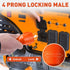 30 Amp to 50 Amp RV Generator Adapter Cord 4 Prong NEMA L14-30P Locking Male Plug to NEMA 14-50R Female Receptacle or RV Trailer Camper Caravan Va...