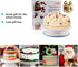 KNC 11 Inch Rotating Cake Turntable with 3x Icing Smoother, Cake Stand, Revolving Cake Stand,Cake Decorating Tools,White Baking Cake Decorating Su...