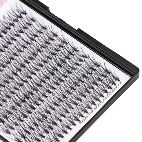 8-22mm to Choose 20D/40D/60D/80D/100D Individual False Eyelashes Makeup Cluster Eyelashes Thickness 0.07mm D Curl Natural long Black Soft 3D Eye L...