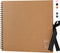 Scrapbook Album with 60 Pages Thick Kraft Paper, 8×8in Brown DIY Photo Book, Small Memory Book with Photo Corners for Baby Family Lovers Pets...