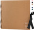 Scrapbook Album with 60 Pages Thick Kraft Paper, 8×8in Brown DIY Photo Book, Small Memory Book with Photo Corners for Baby Family Lovers Pets...