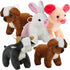 Bedwina Plush Stuffed Animals - Farm Animal Toys - (Pack of 12 Bulk) 5 Inch Soft Cuddly Plushed Cow, Pig, Bunny Rabbit, Dog, Party Favors, Gifts, ...