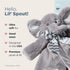 Bearington Baby Lil' Spout Snuggler, 15 Inch Gray Elephant Plush Stuffed Animal Security Blanket Lovey for Babies...