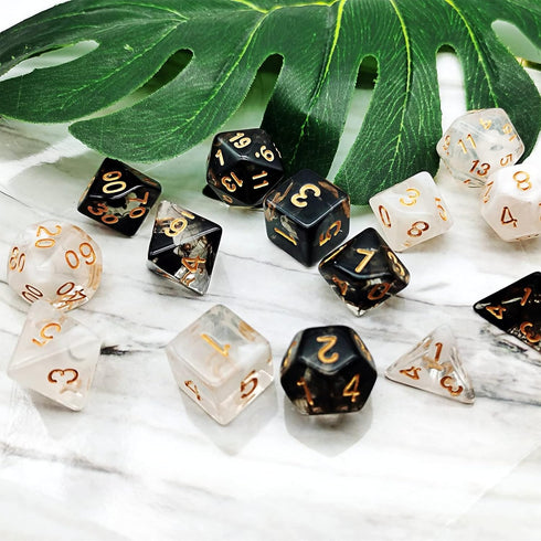 DND Dice Set 2 Pack Polyhedral D&D Dice Gorgeous Dice for Dungeons and Dragons Dice Goblin DND Role Playing Games and Table Games Gifts - Black an...