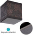 Sumnacon Square Leather Tissue Box Cover - Stylish Cube Tissue Box Holder with Magnetic Bottom, Decorative PU Tissue Box for Vanity Dresser Night ...