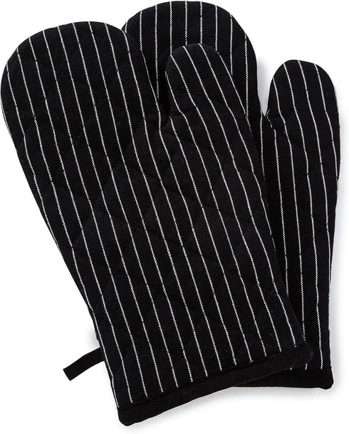 Encasa Homes Long 12" Oven Microwave Hand Gloves Mitts (2 pc Set) for Kitchen Cooking & Baking - Heat Resistant, Thick & Safe, Protection of Hands...