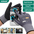 W2 Work Gloves for Men and Women, Touchscreen Working Gloves with Grip, Nitrile Coated Work Gloves for Gardening, Package Handling, Stretchy Glove...