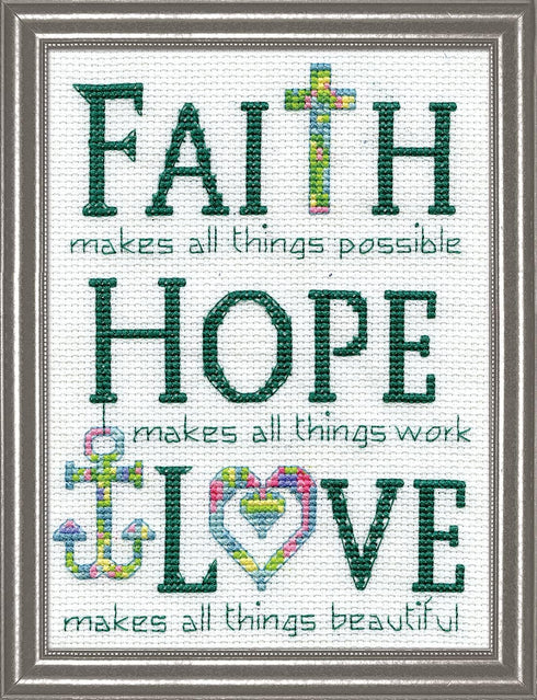 Design Works Crafts Cross Stitch Kit, Faith (14 Count)...