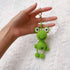 Handmade Cartoon Frog Animal Keychain, 1 Count, Green...