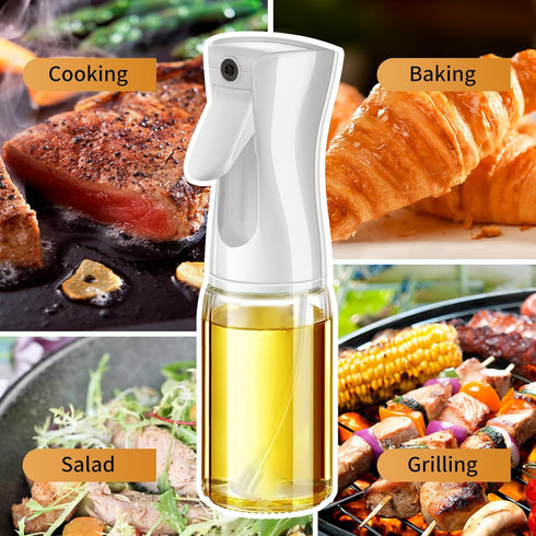 Oil Sprayer for Cooking, Olive Oil Sprayer for Air Fryer, 200ml Oil Mister Spray Bottle Glass for Salad, BBQ, Grilling, Baking, Roasting, Frying...