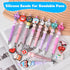 30pcs Silicone Focal Beads for Pens Silicone Focal Beads Bulk Cute Beaded Pen Decor Silicone Beads for Keychain Making,Nurse...