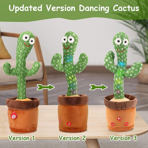 Dancing Cactus Talking Cactus Baby Toys Singing toys, Baby Cactus Repeating What You Say Baby Boy Toys Imitation Toys Glowing Musical Toys Childre...